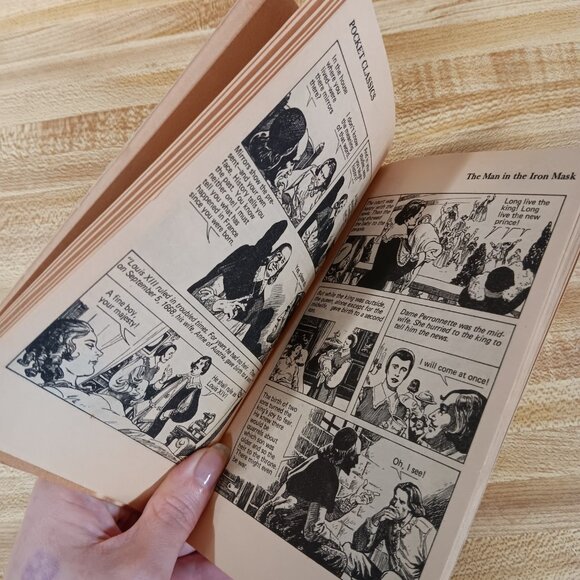 Man in the Iron Mask Dumas 1984 B&W Pocket Classics Comic Paperback Vintage 80s - Picture 7 of 7